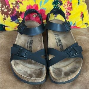 Birkenstock Rio Black Sandals size 38 narrow (7)